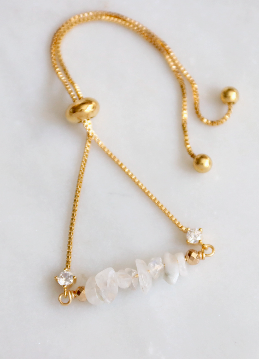 Moonstone Chip Bracelet