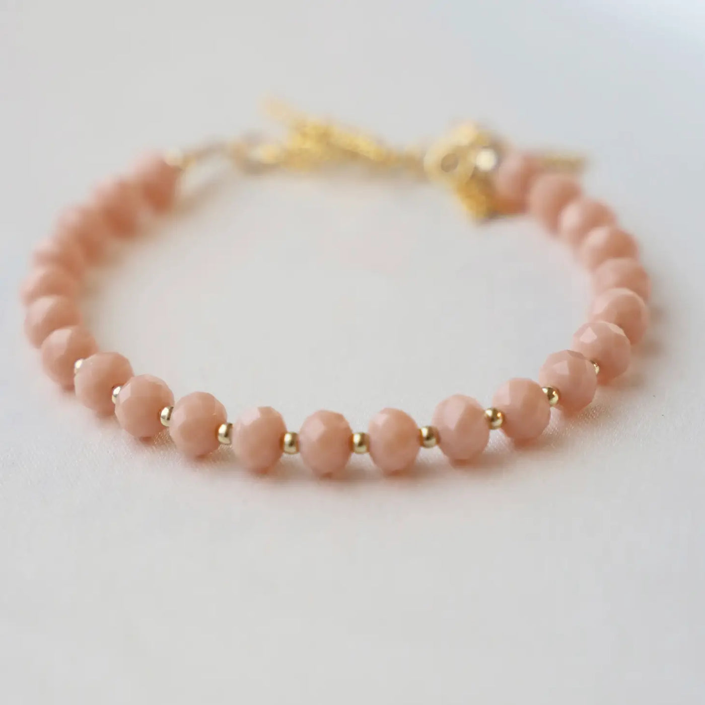 Peach Rondelle Bracelet