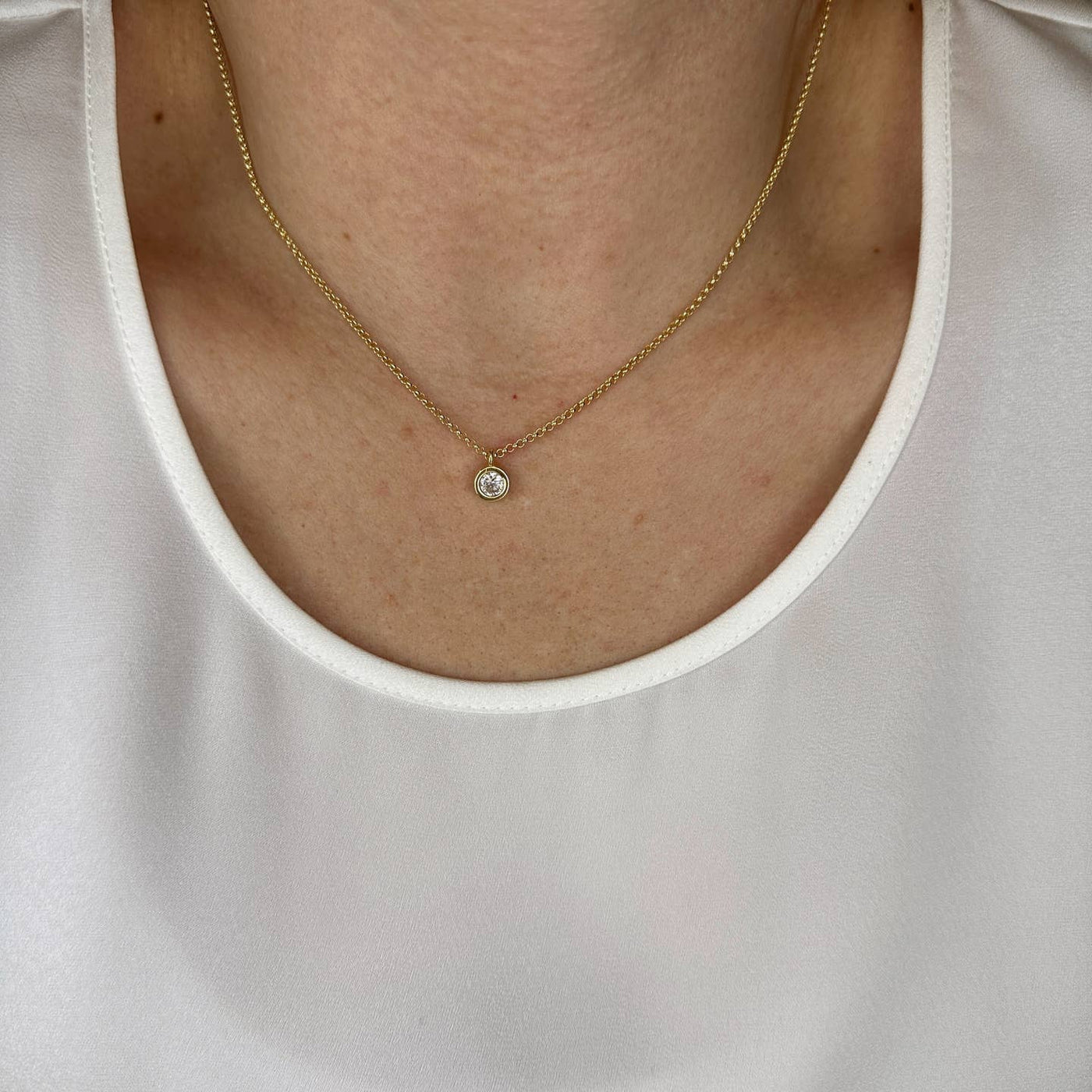 CZ Solitaire Necklace