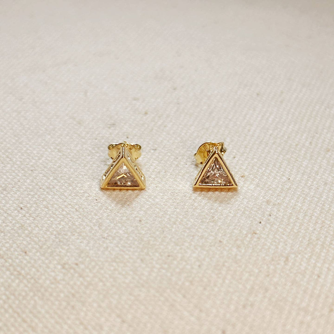 Triangle CZ Studs