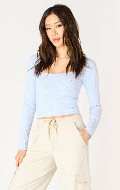 Madison Pointelle Top