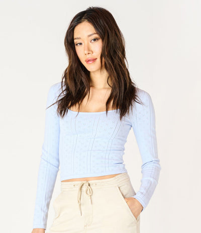 Madison Pointelle Top