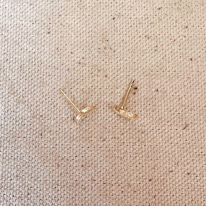 Crescent Moon Studs