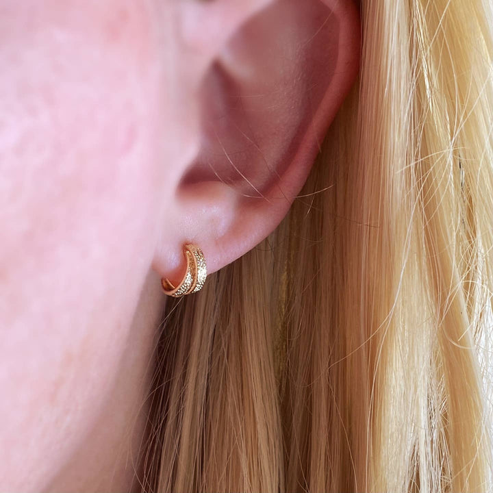 Stefani Mini Double Hoops
