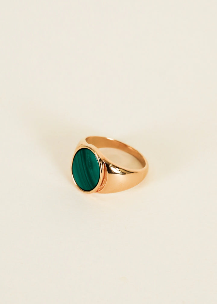 Malachite Signet Ring