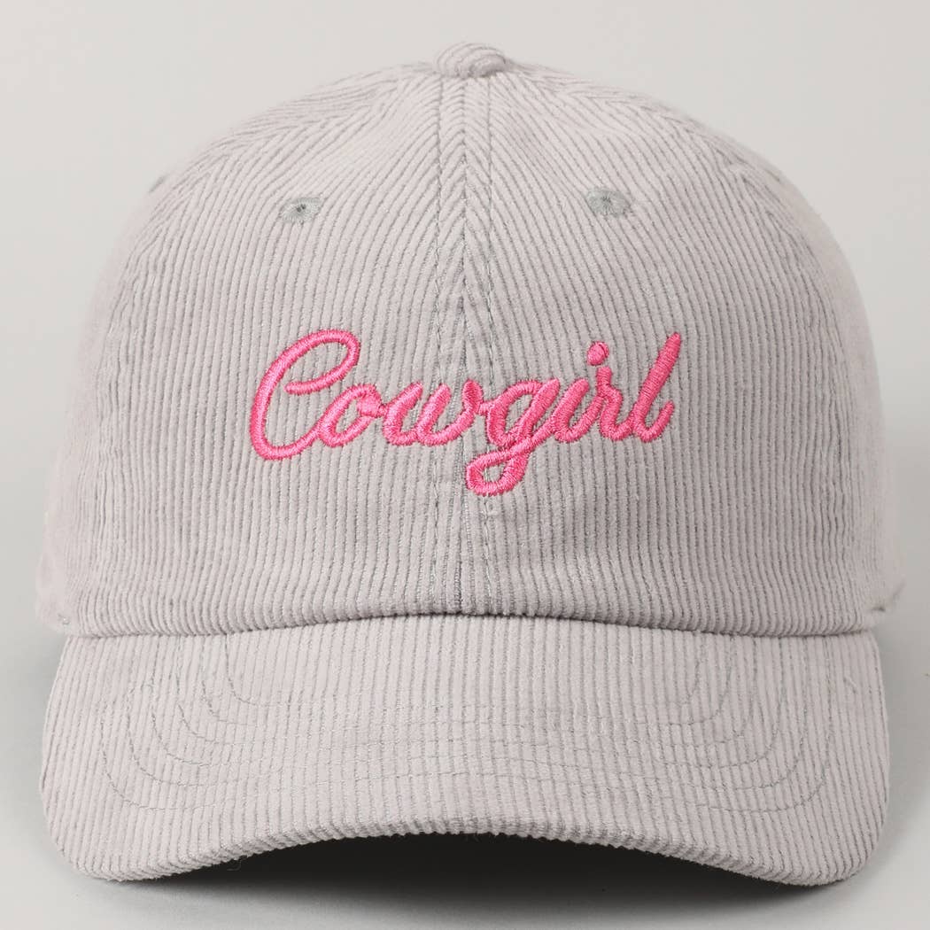 Cowgirl Cord Baseball Cap