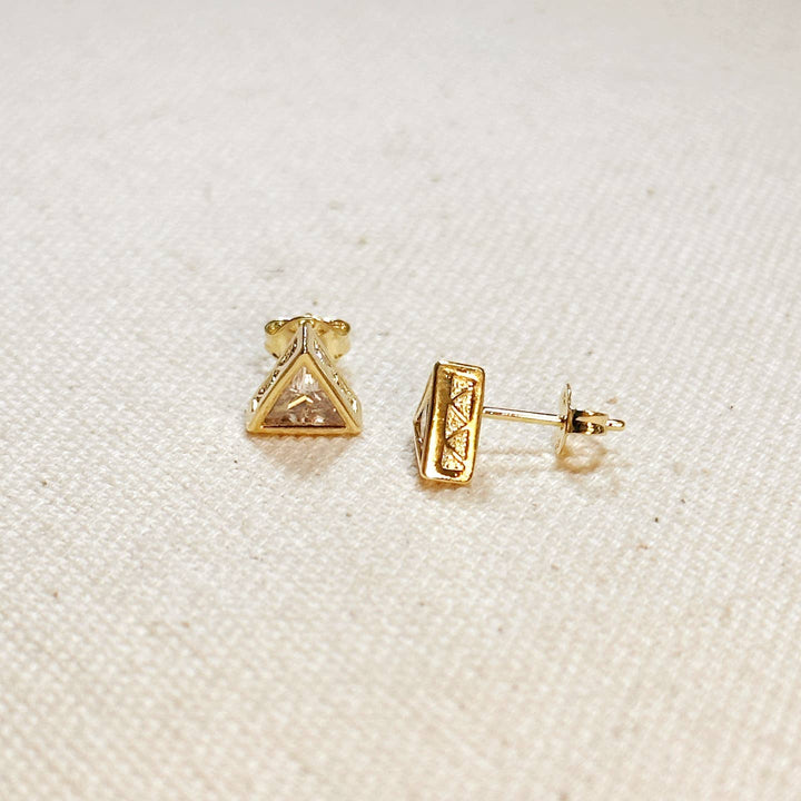 Triangle CZ Studs