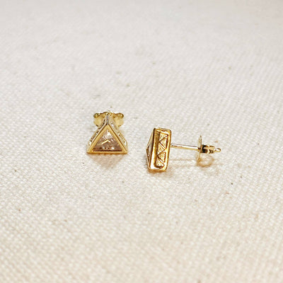 Triangle CZ Studs