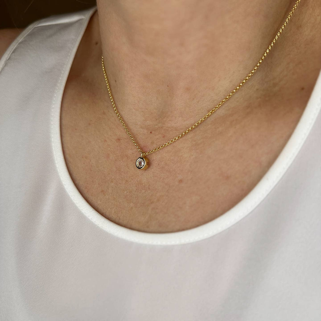 CZ Solitaire Necklace