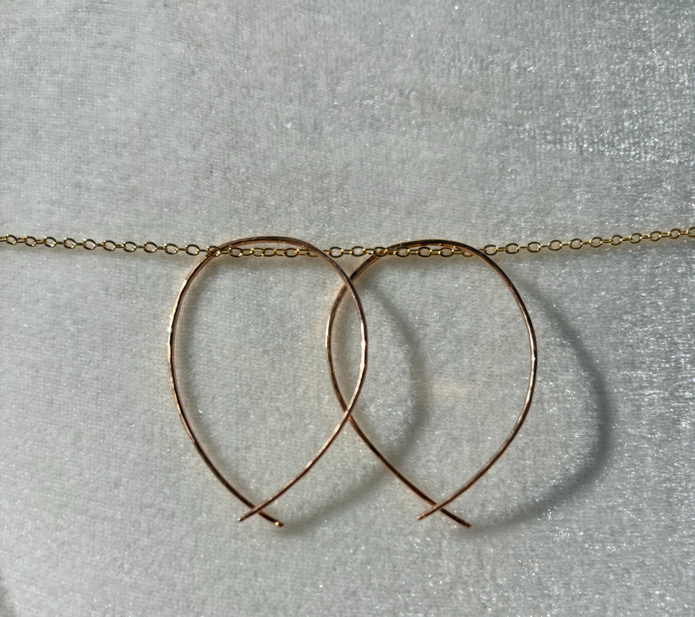 Rose Gold Slide Through Hoops (HPER-1311)