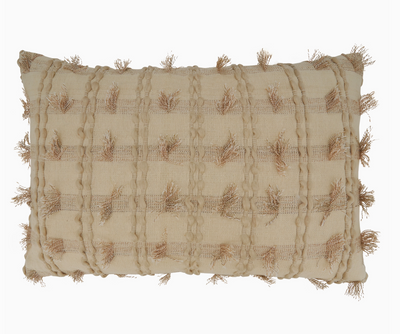 Fringe Striped Pillow