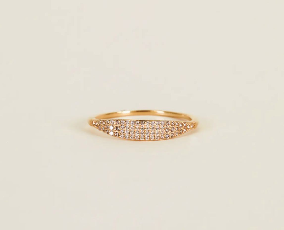 Champagne Pave Ring
