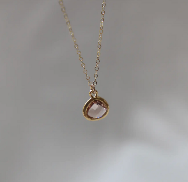 Champagne Bezel Necklace