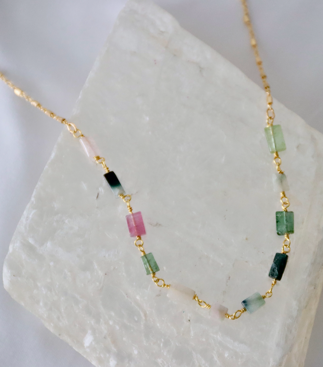 Tourmaline Chip Necklace