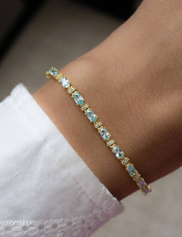 Aquamarine Tennis Bracelet