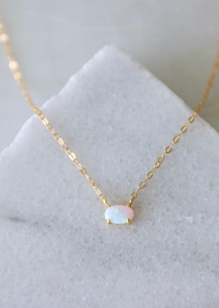 Dainty Opal Necklace