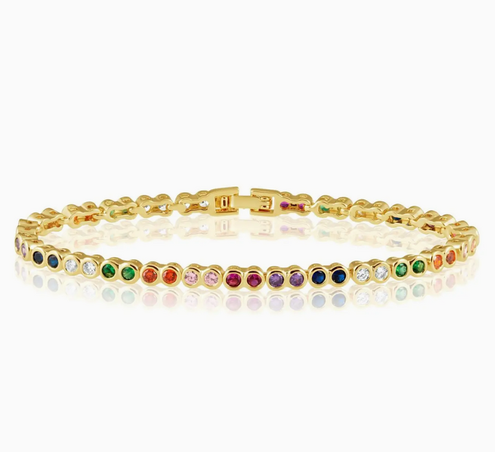 Rainbow Bezel Bracelet