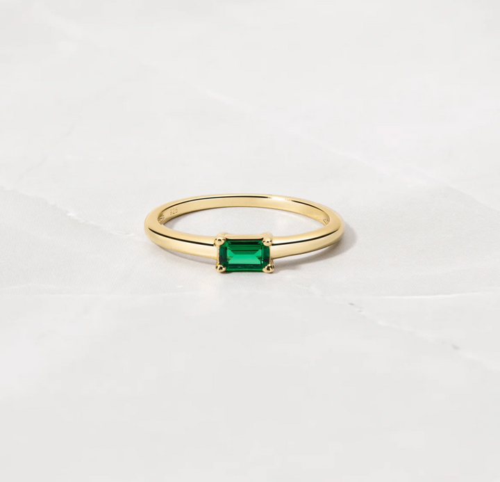 Emerald Baguette Ring