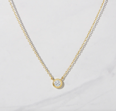 CZ Bezel Necklace