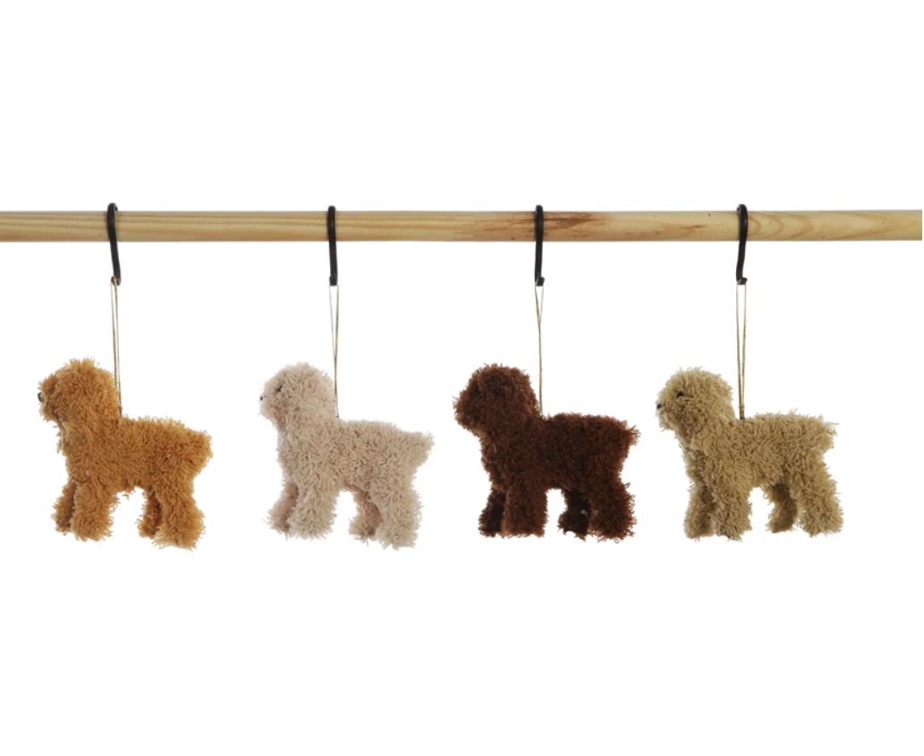 Furry Poodle Ornament