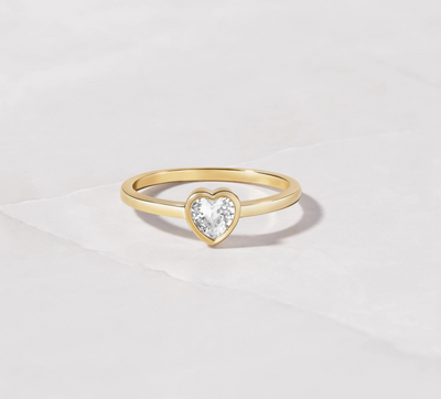 Bezel Heart Ring
