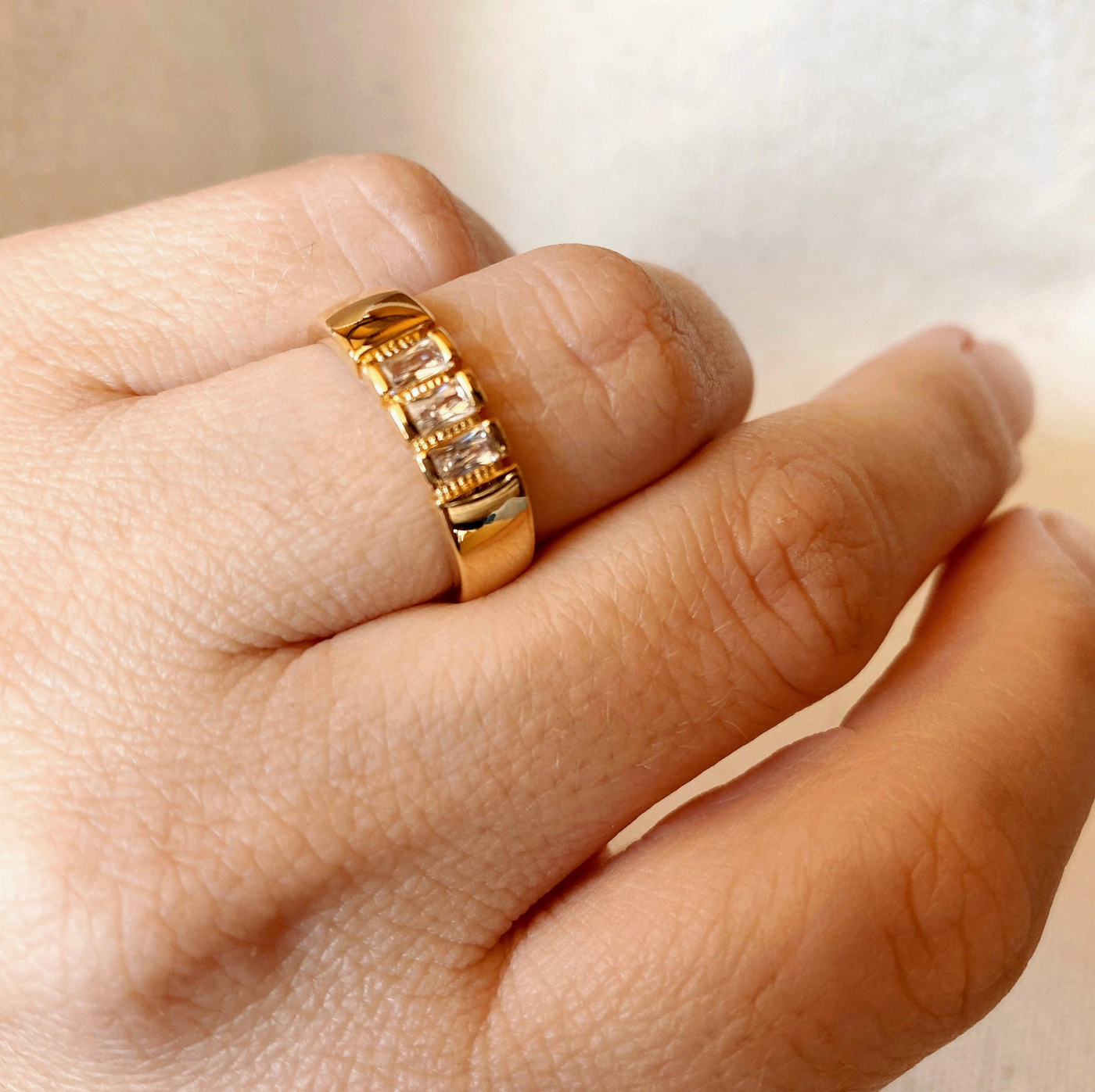 Trio Baguette Ring