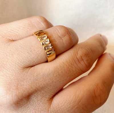 Trio Baguette Ring