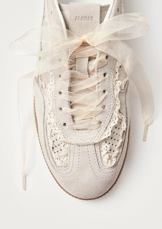 Crochet Cream Sneakers