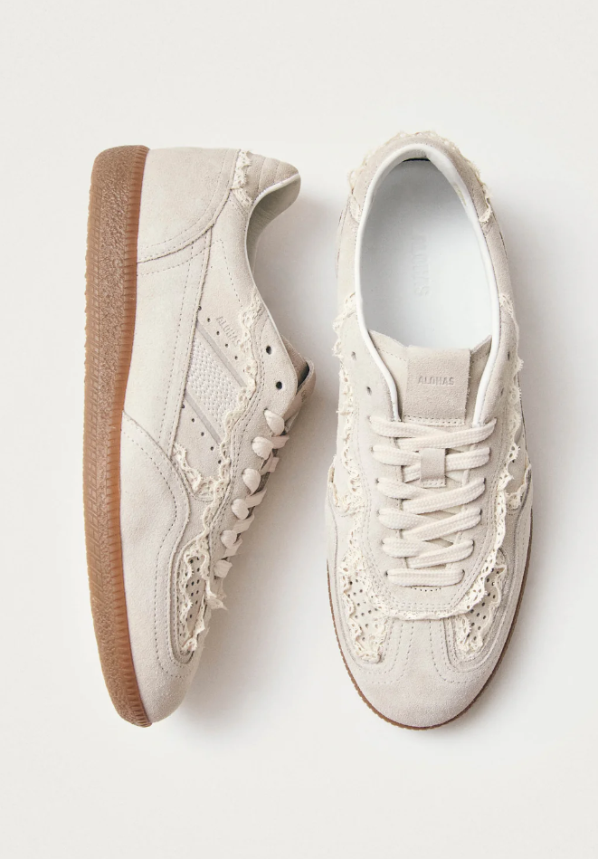 Crochet Cream Sneakers