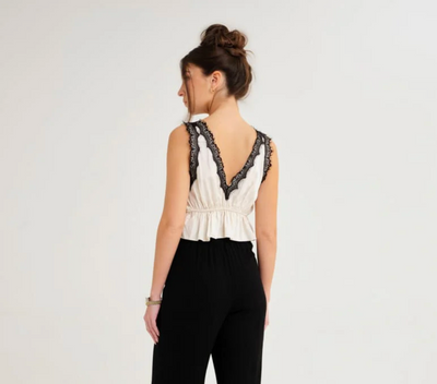 Lariat Lace Top