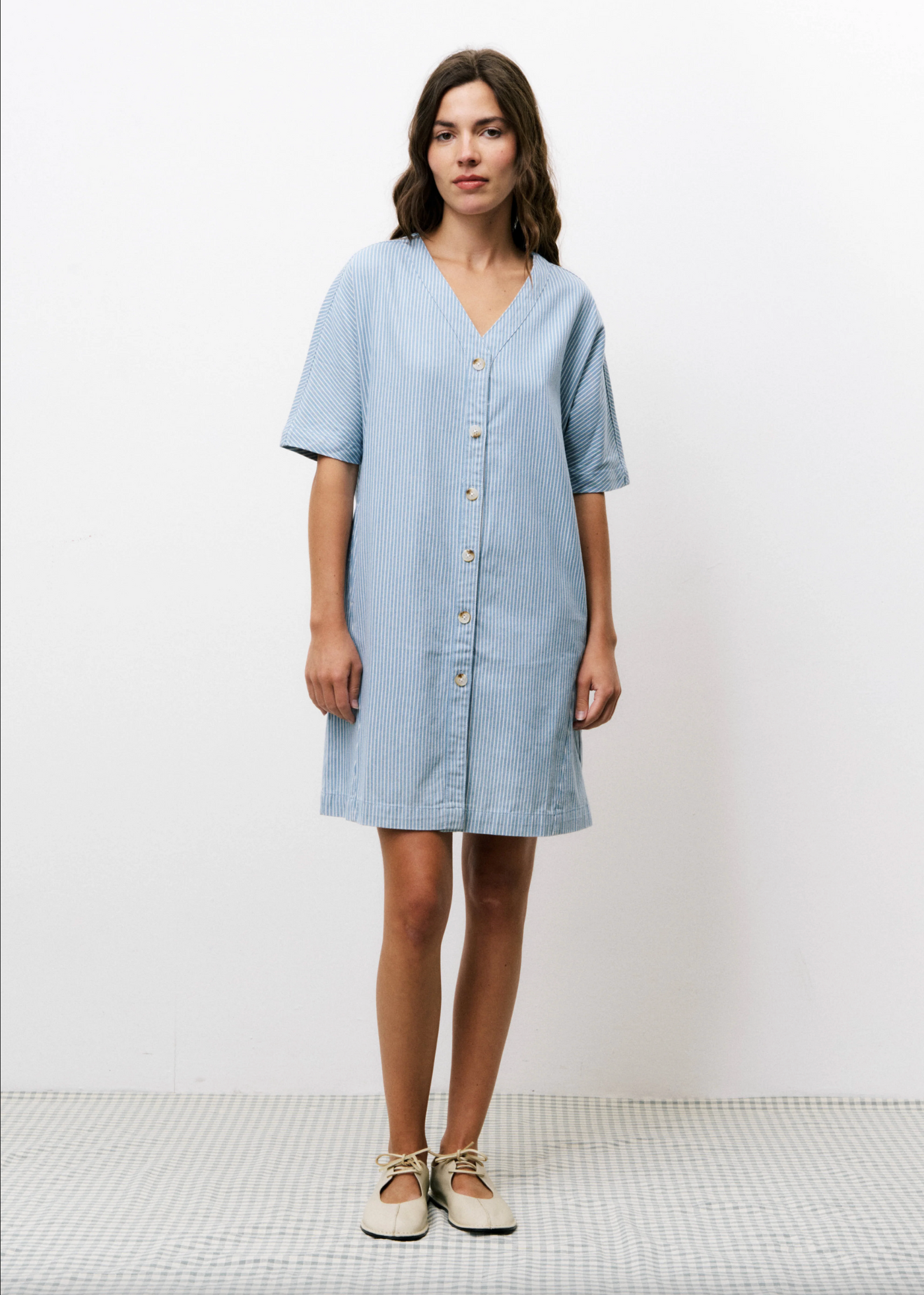 Harper Chambray Stripe Dress