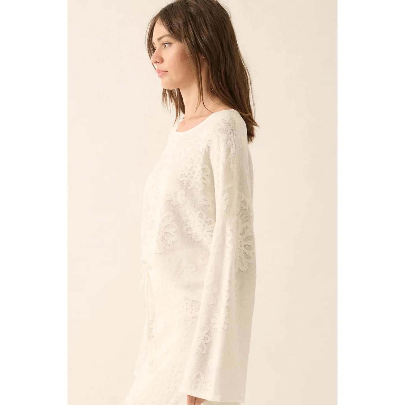 Aurelia Cropped Bell-Sleeve Sweater