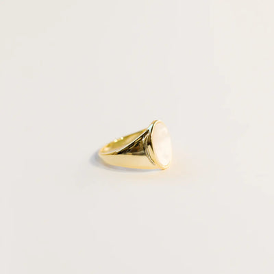 Mother of Pearl Signet Ring