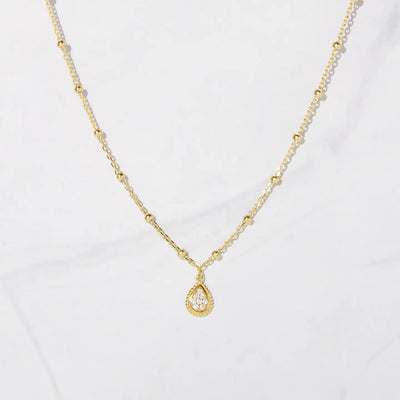 Beaded Tear Drop Neclace