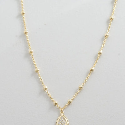 Beaded Tear Drop Neclace