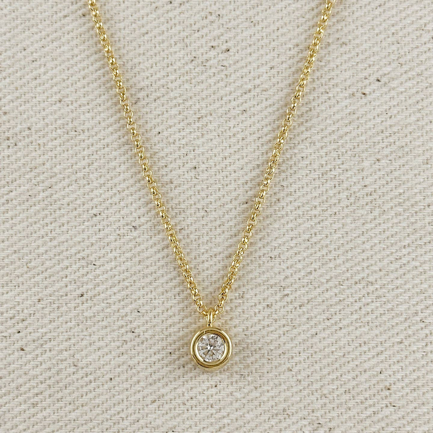 CZ Solitaire Necklace