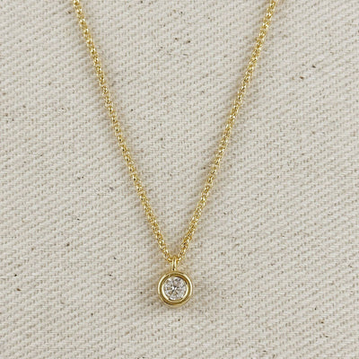 CZ Solitaire Necklace