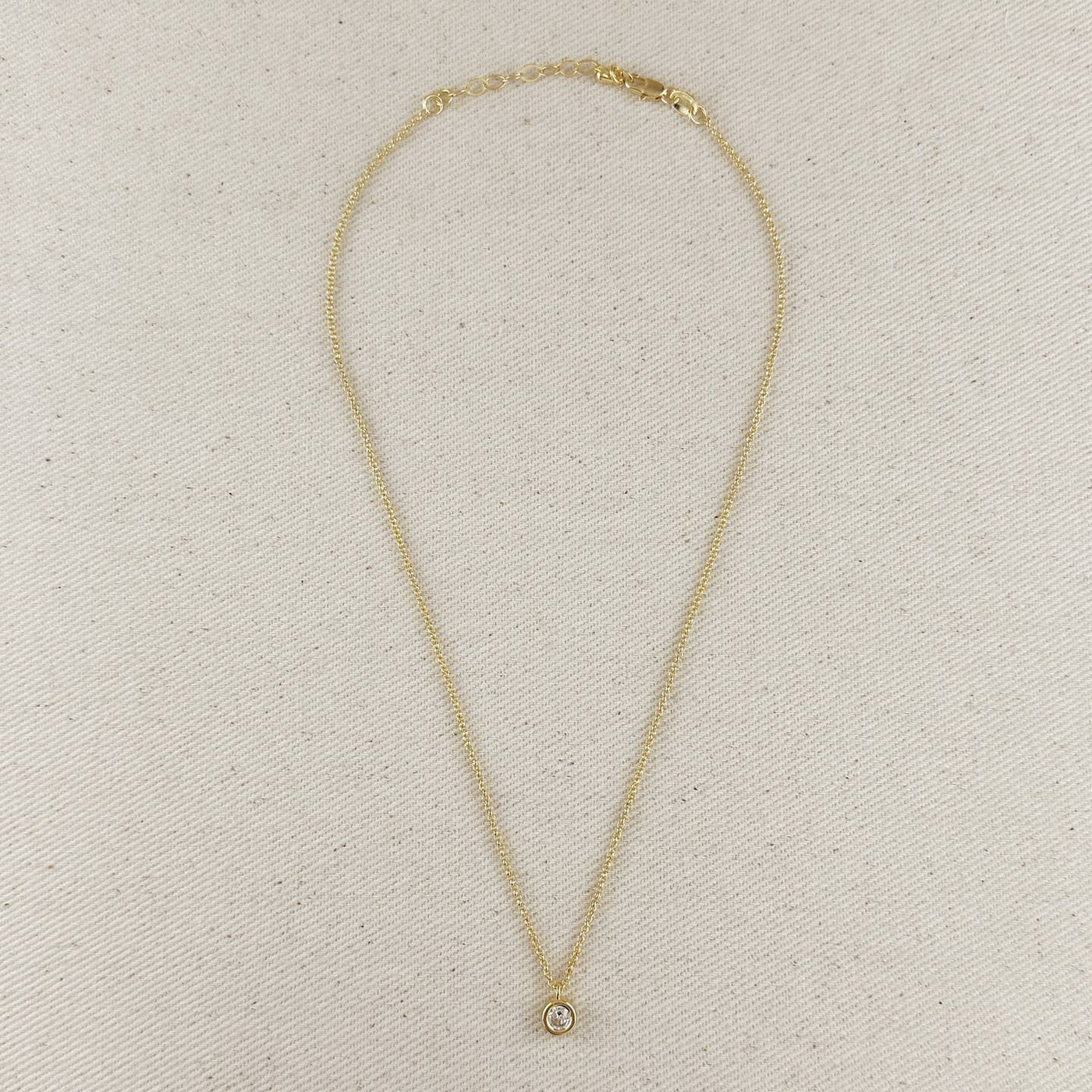 CZ Solitaire Necklace