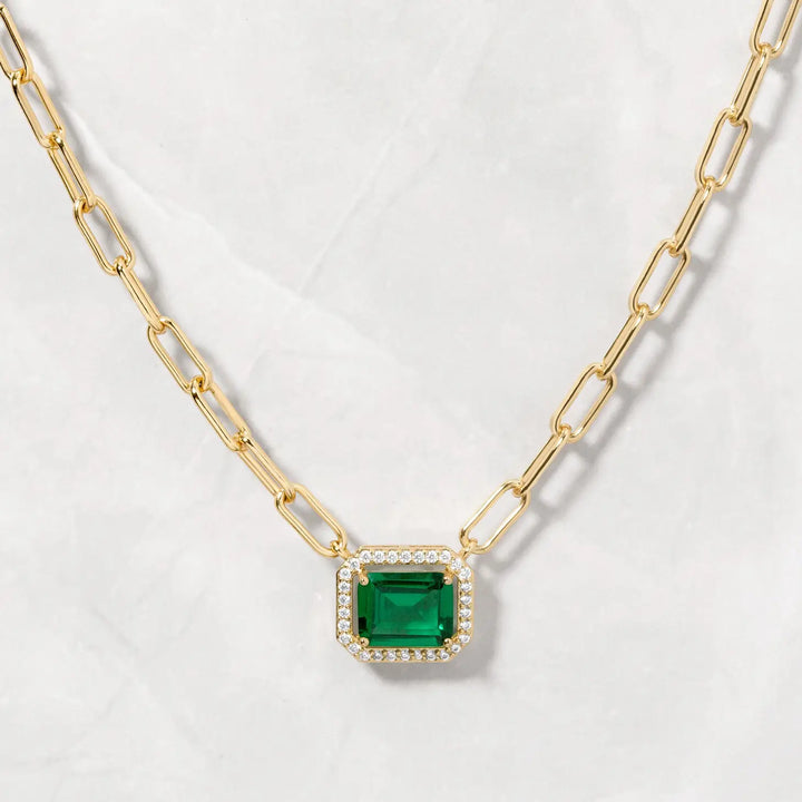 Emerald Pendant Necklace