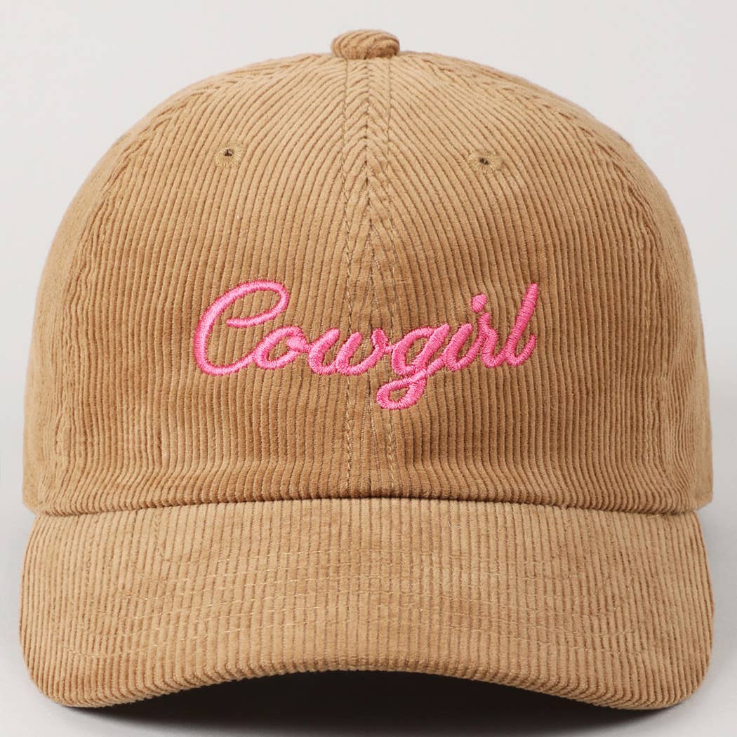 Cowgirl Cord Baseball Cap