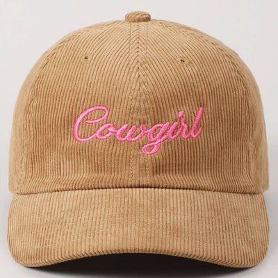 Cowgirl Cord Baseball Cap
