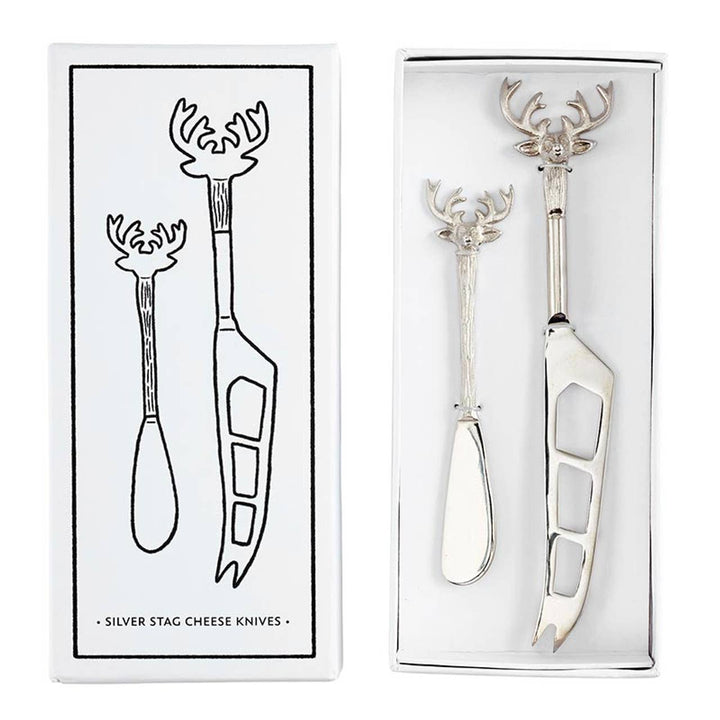 Silver Stag Cheese Knives