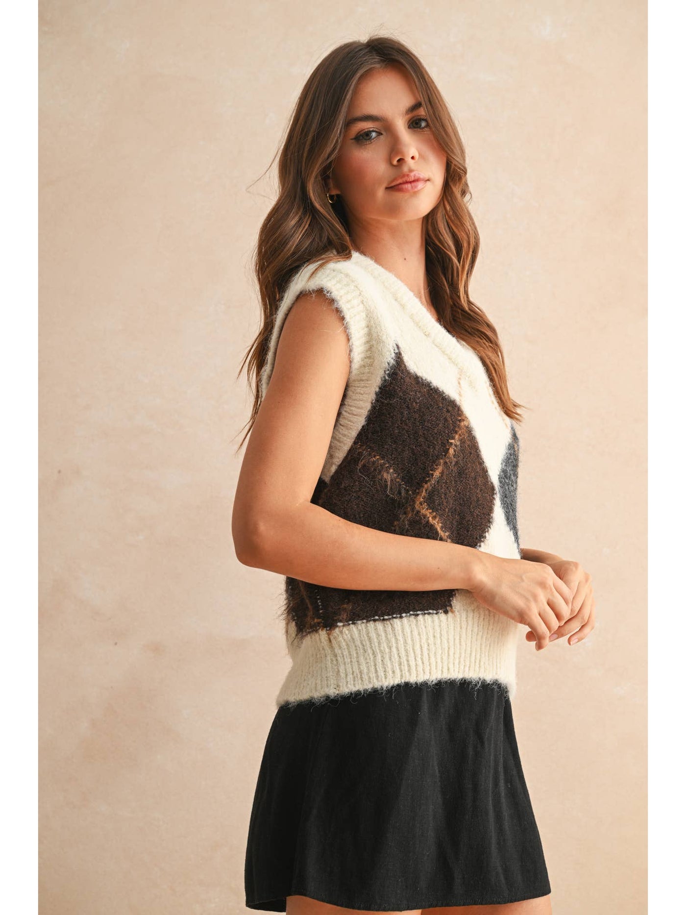 Ashley Argyle Vest