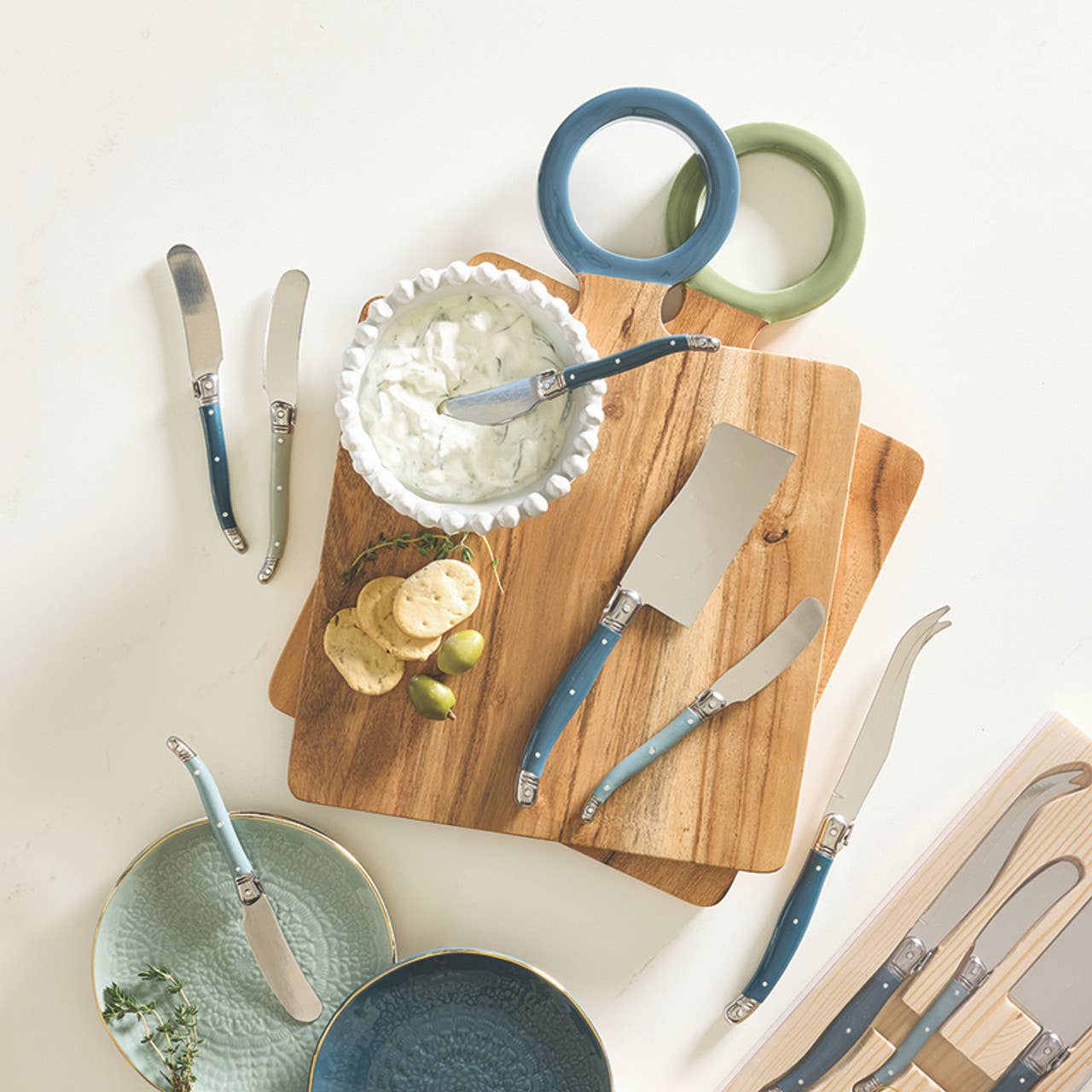 Blue Charcuterie Knives