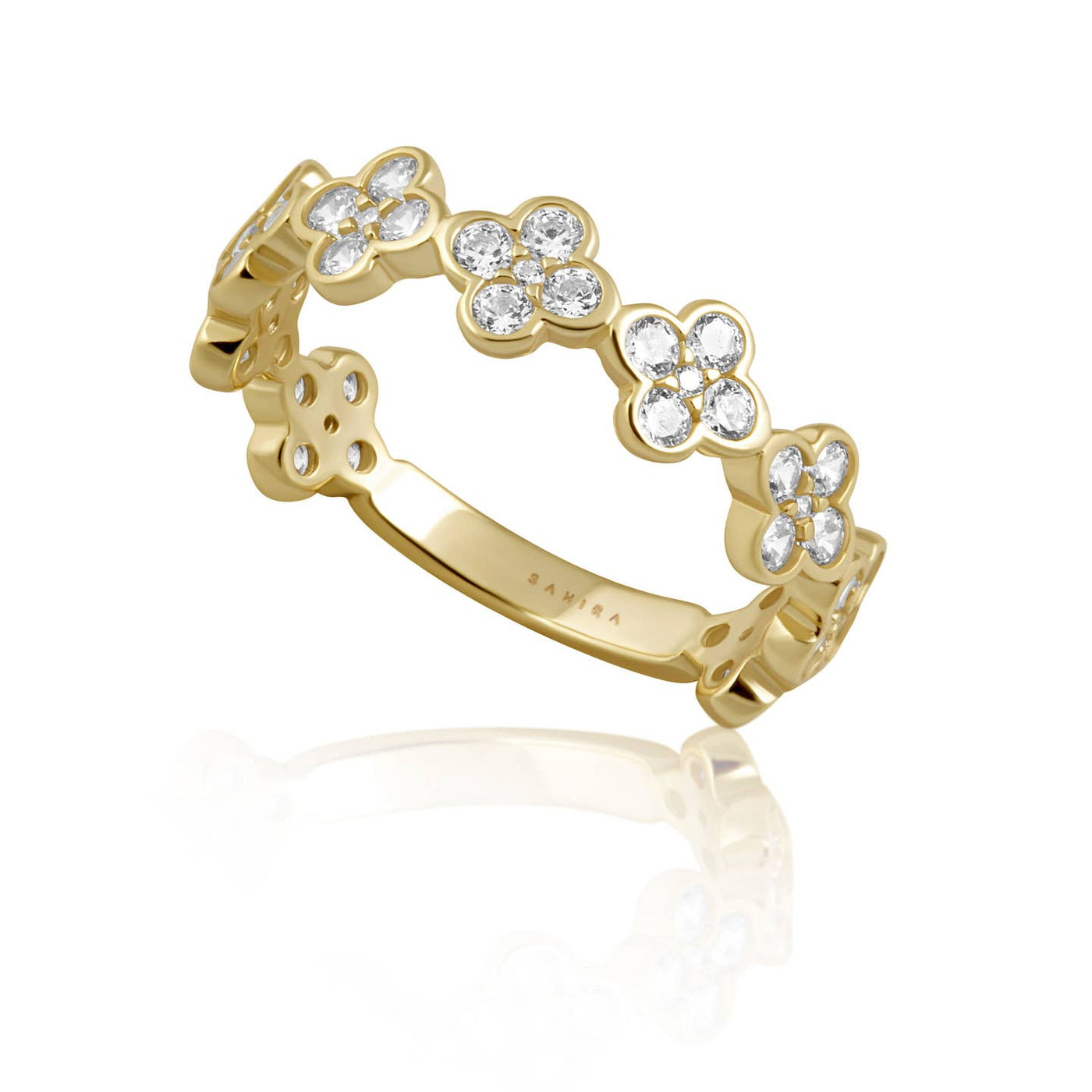 Gracie CZ Clover Ring