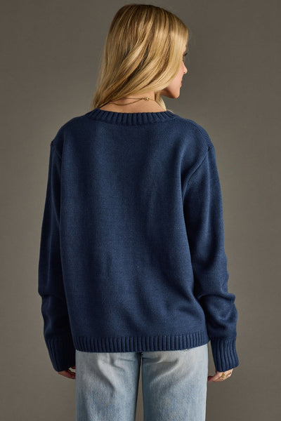 SKI Sweater in Navy Blue