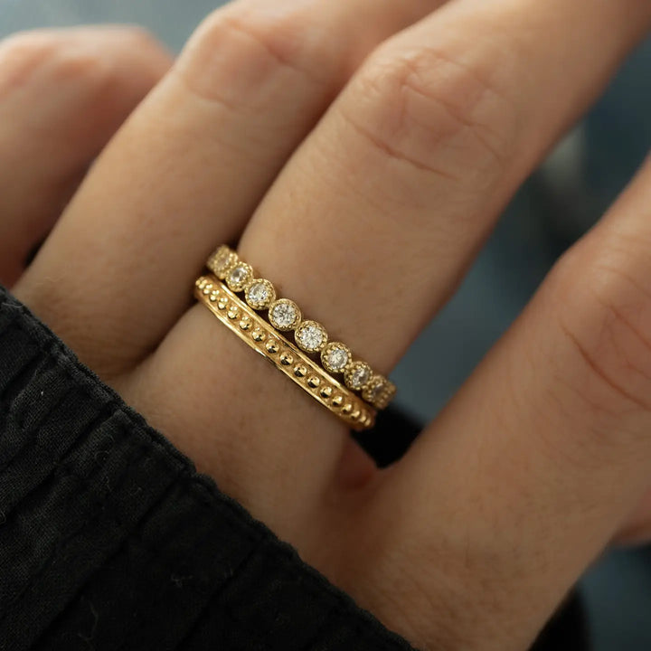 Gold Beaded Ring