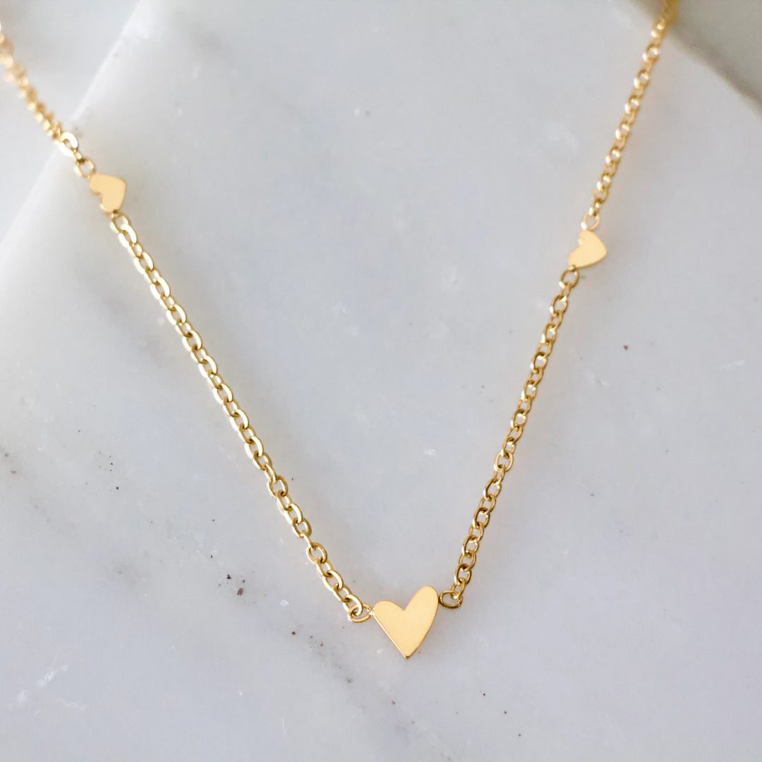 Mini Triple Heart Necklace