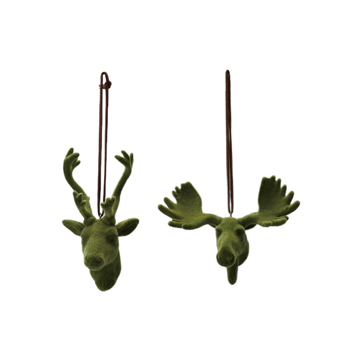 Flocked Resin Ornament