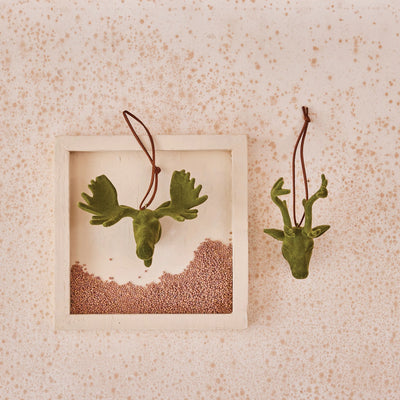 Flocked Resin Ornament